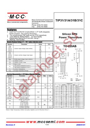TIP31A-BP datasheet  